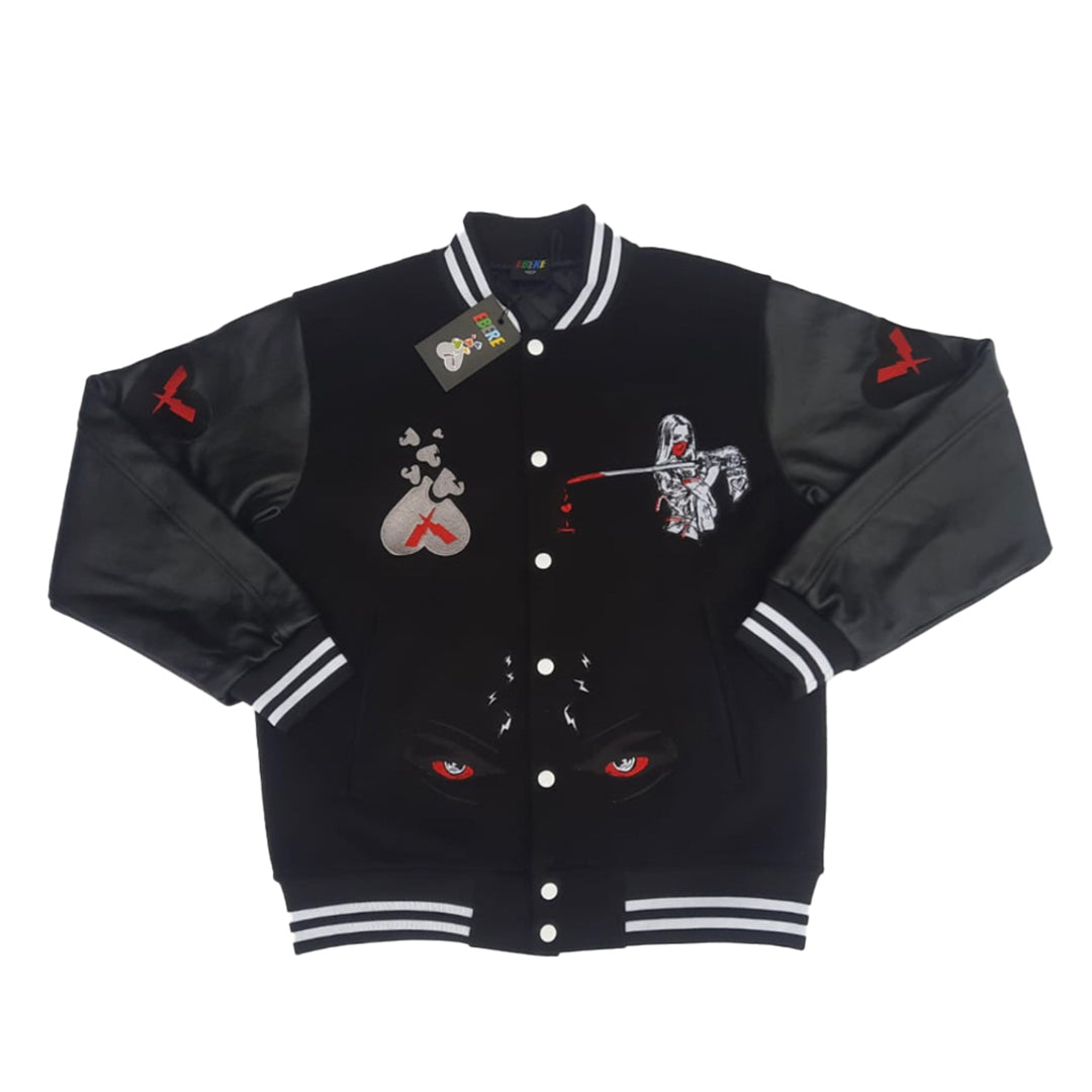 Blessings Black Letterman Jacket