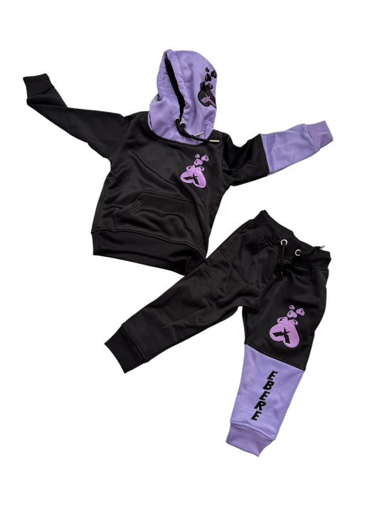 BLESSINGS KIDS BLACK/LAVENDER SET